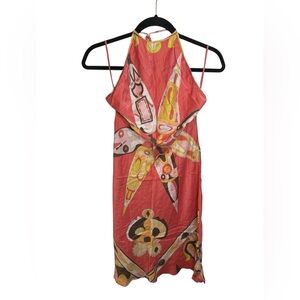 Emilio Pucci Coastal Silk Halter Mini Dress